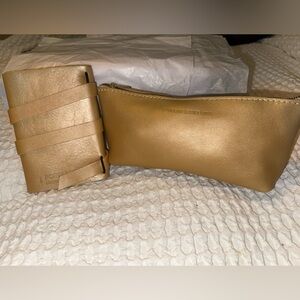 Portland Leather Goods Champagne Small Journal and Utility Pouch